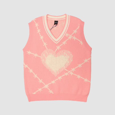 Liebe Jacquard Weste Pullover
