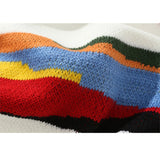 Rainbow Stripe Print Sweater