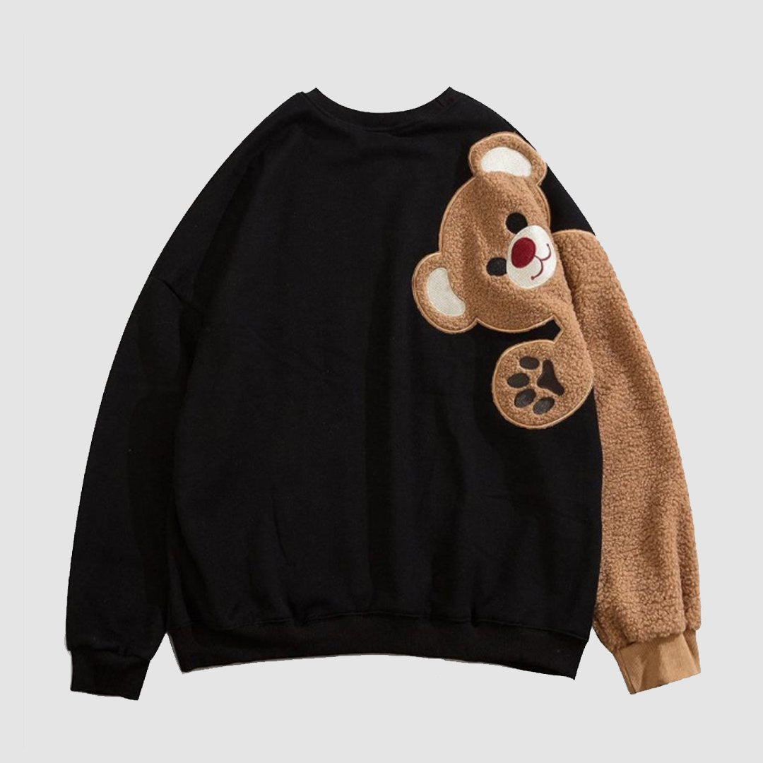 Sweatshirt mit Hallo Bären-Print