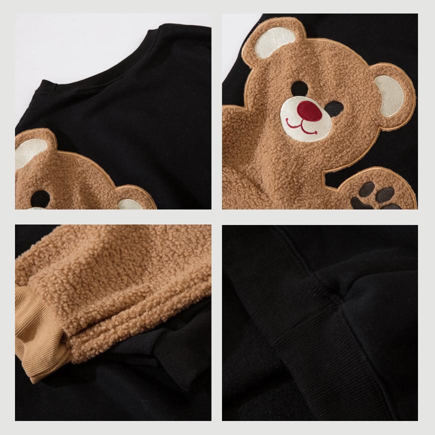 Hello Bear Print Sweatshirt
